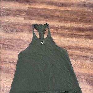 Gymshark Men's Dark Green Stringer